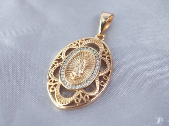 Imagen de Dije Medalla Guadalupana Filigrana
