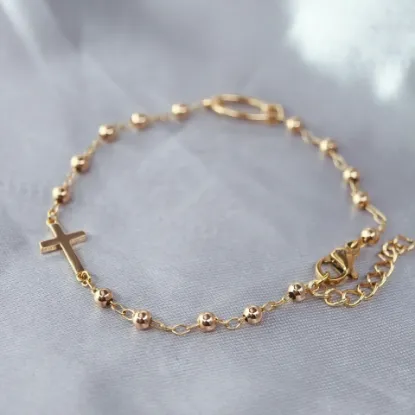 Imagen de Pulsera Cruz y Óvalo  1702