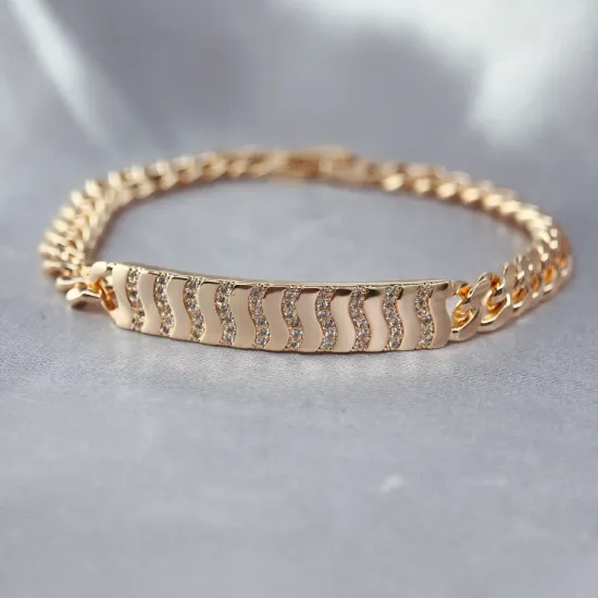 Imagen de Pulsera Esclava Olas Brillantes  1806