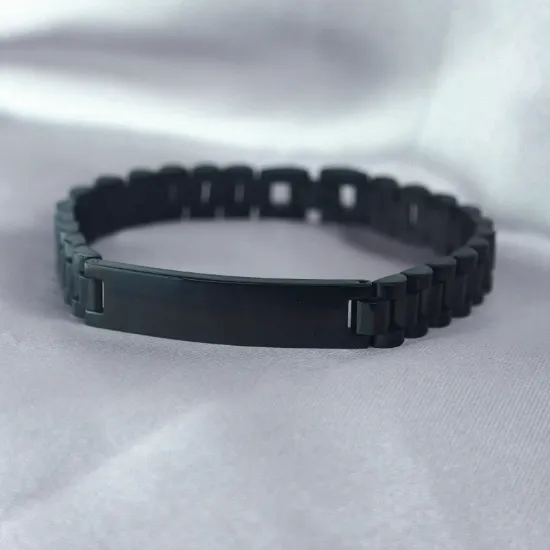 Imagen de Pulsera Esclava Tipo Rolex Negro  2010