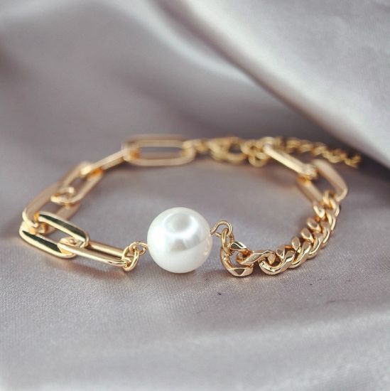Imagen de Pulsera Glamour Perla Centro  1707