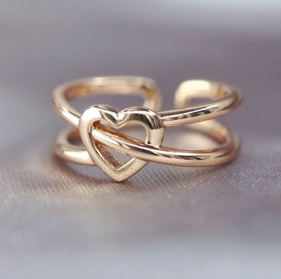 Imagen de Anillo Corazón Entrelazado  6