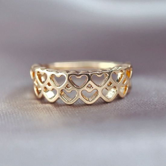 Imagen de Anillo Corazones Troquelados