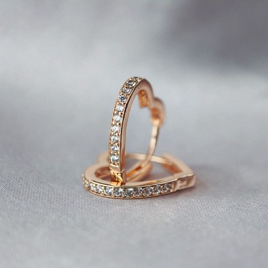 Imagen de Arete Corazón Diamantado
