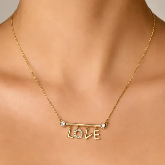 Imagen de Collar Colgantes LOVE  4301