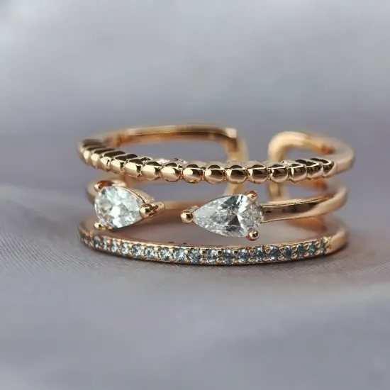 Imagen de Anillo Dos Gotas Chic