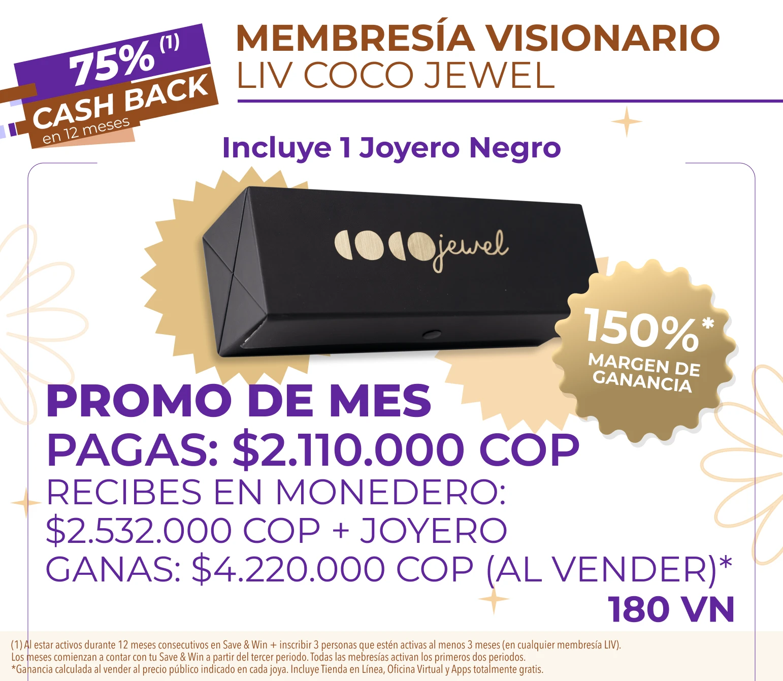 Membresia COCOJewel Visionario + 1 joyero