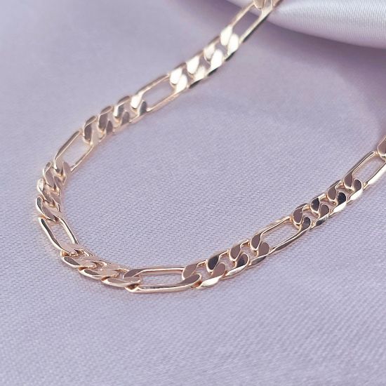 Imagen de Cadena Tejido Cartier o Fígaro Oro Dorado Talla 4404