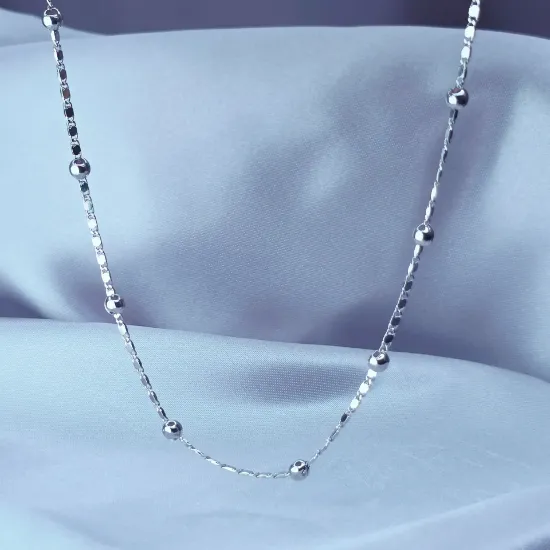 Imagen de Cadena Tejido Viviana Gucci Oro Blanco Talla 4501
