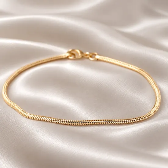 Imagen de Pulsera Tejido Cola Topo o Ratón Oro Dorado Talla 1902