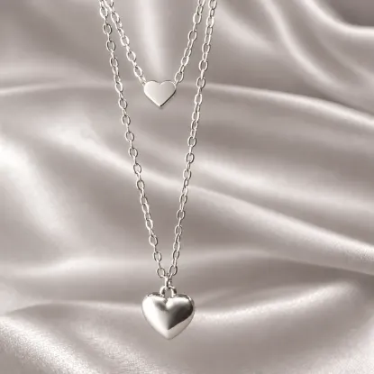 Imagen de Heart Duo Necklace Size 3801