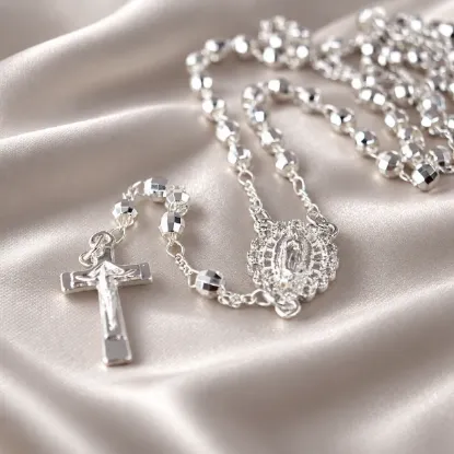 Imagen de Divine Guadalupana Rosary Necklace Size 5203