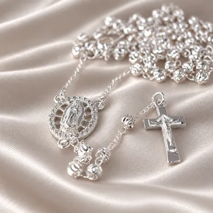 Imagen de Faith Virgin of Guadalupe Rosary Necklace Size 5203