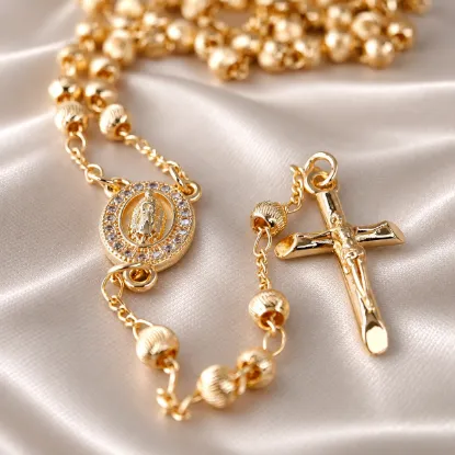 Imagen de Purity Virgin of Guadalupe Rosary Necklace Size 5104