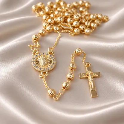 Imagen de Miraculous Virgin of Guadalupe Rosary Necklace Size 5204
