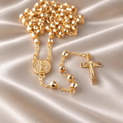 Imagen de Saint Benedict Rosary Necklace Size 5003