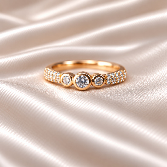 Imagen de Anillo Tres Brillos Unidos