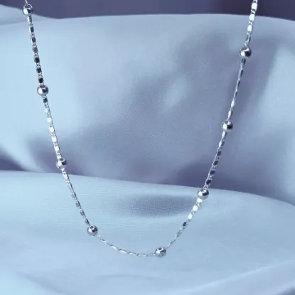 Imagen de Viviana Gucci Weave White Gold-Tone Chain Size 4501