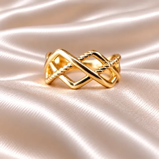 Imagen de Anillo Rombos Entrelazados