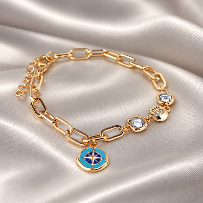 Imagen de Pulsera Brújula y Ojo Protector Talla 1808