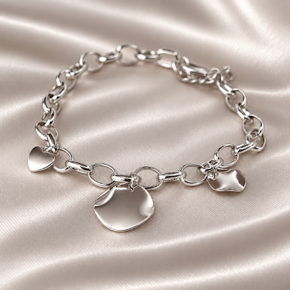 Imagen de Pulsera Pétalos y Corazón Talla 1805
