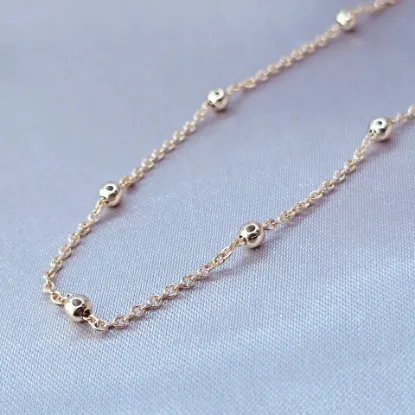 Imagen de Cadena Tejido Viviana Aros Oro Dorado Talla 4501