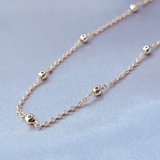 Imagen de Cadena Tejido Viviana Aros Oro Dorado Talla 4501