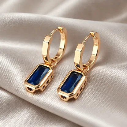 Imagen de Arete Desmontable Azul