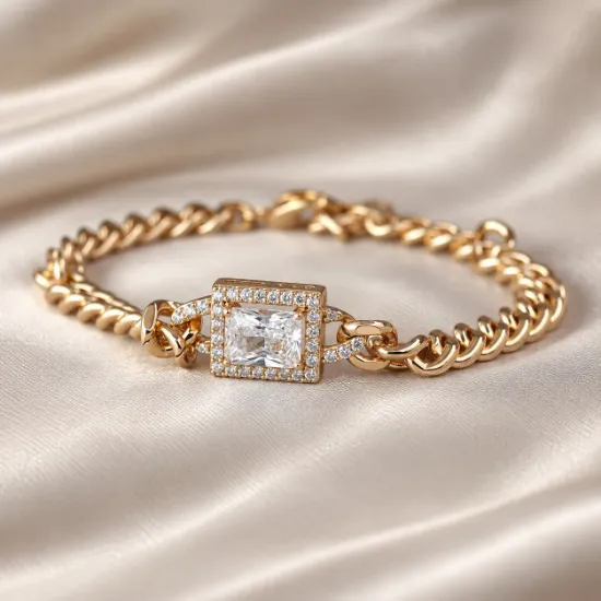 Imagen de Pulsera Cuadro Lujoso Talla 1706
