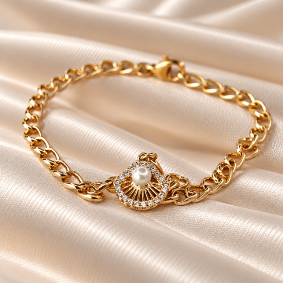 Imagen de Pulsera Colgante Concha Perla