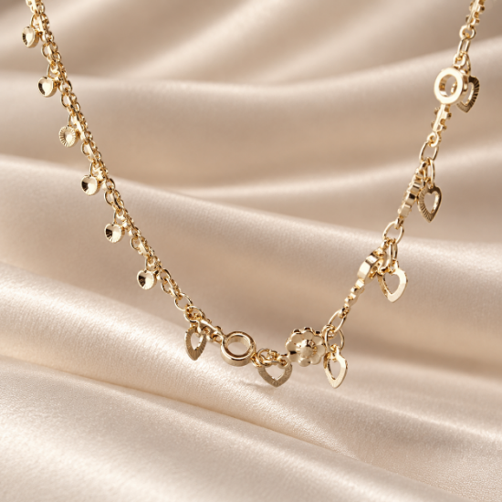 Imagen de Collar Flores Corazones y Círculos