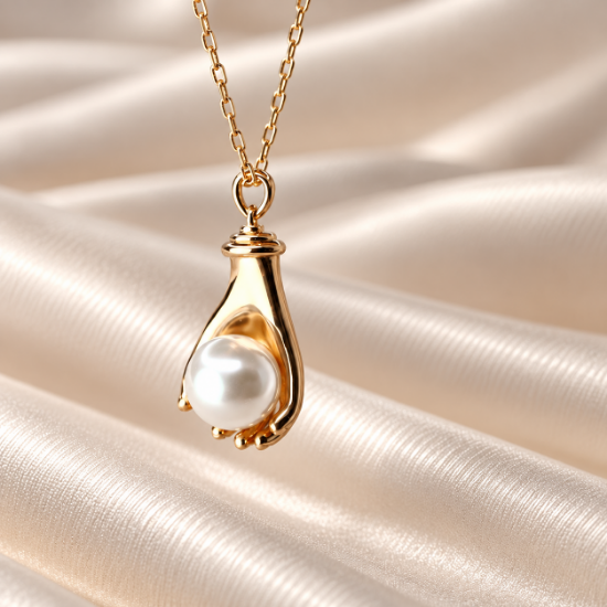 Imagen de Collar Perla Mágica Mano de Oro