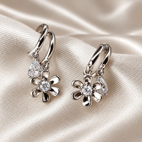 Imagen de Arete Flor y Gota