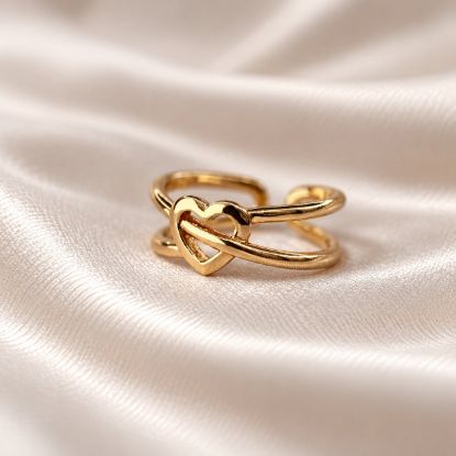Imagen de Anillo Semiabierto Corazón Infinito