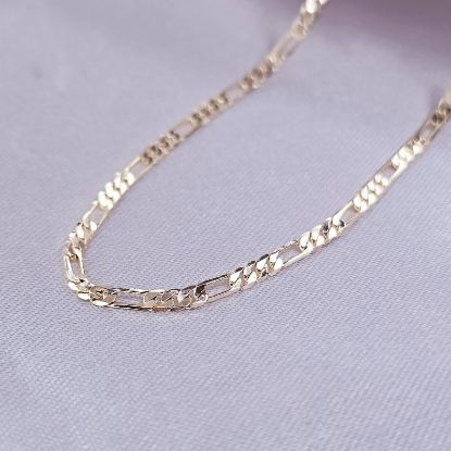 Imagen de Cadena Tejido Cartier o Fígaro Oro Dorado